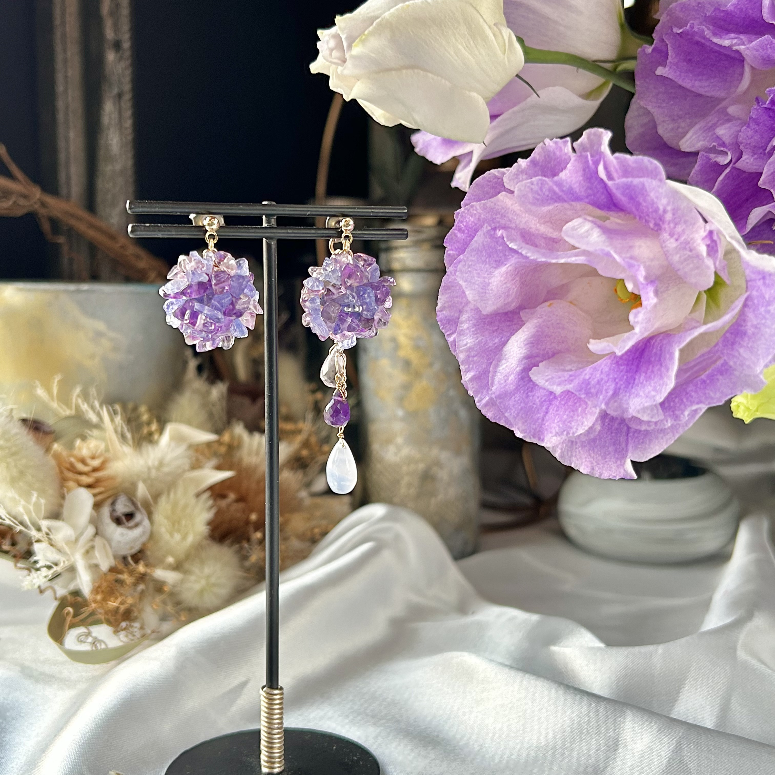 2way Flowerピアス