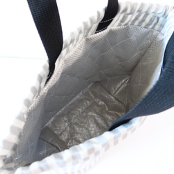 保温・保冷　ランチバッグ　お弁当袋　巾着バッグ　モノトーン　大きめ 14枚目の画像