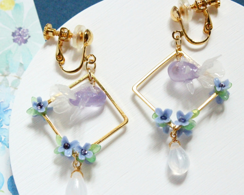 【LES CLEIAS】シルヴィ レジン イヤリング 0263ef190cb7fb578f5b66e486f1cf