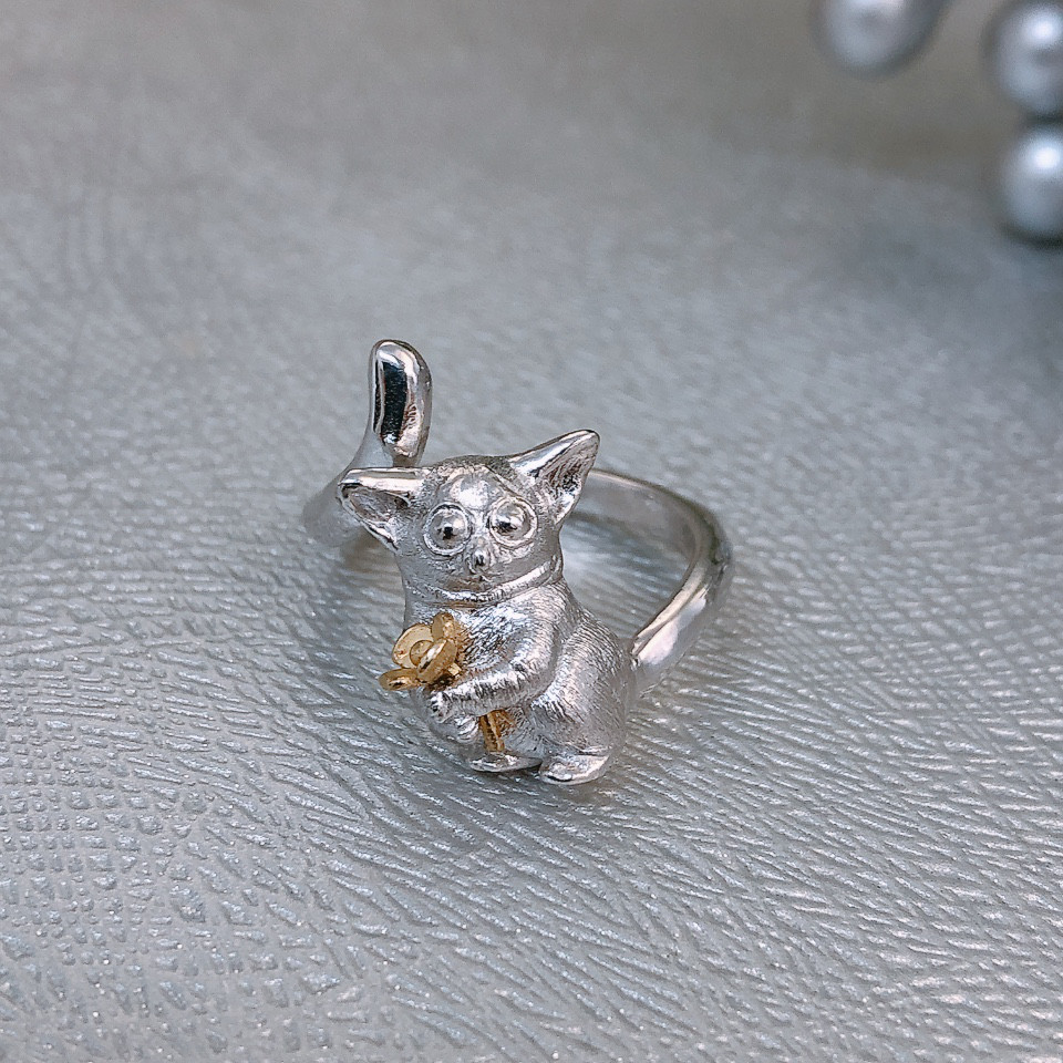 動物モチーフ「 わたしのガラゴ♪ 」シルバーリング