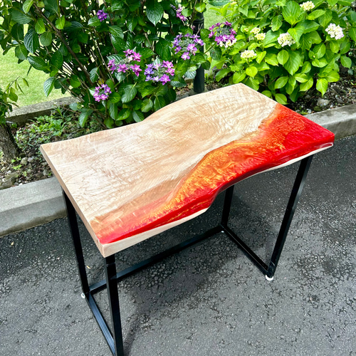 カウンターテーブル 一枚板テーブル レジンテーブル サイドテーブル