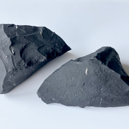 パイライト　原石　天然石　273g シュンガイト原石 パイライト入り 2個セット Shungite rough (pyrite