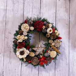 クリスマスリース 直径25cm プリザーブドフラワー MUM FLOWERS 通販