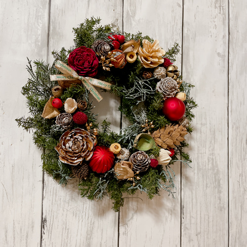 20.クリスマスリース クリスマスリース no.14 直径20cm プリザーブドフラワー MUM FLOWERS