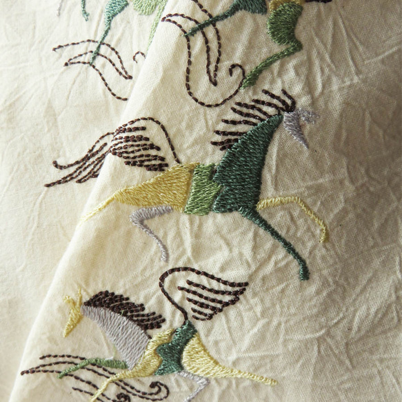 刺繍半襟：時の馬 6枚目の画像