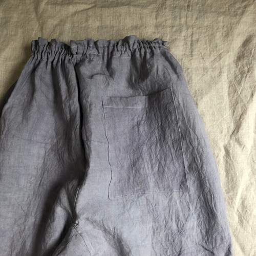 【10％OFF】 リネンのもんぺライラック パンツ