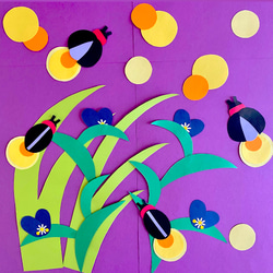 6月 ホタル 露草 保育園 幼稚園 高齢者施設 壁面 その他素材 minju