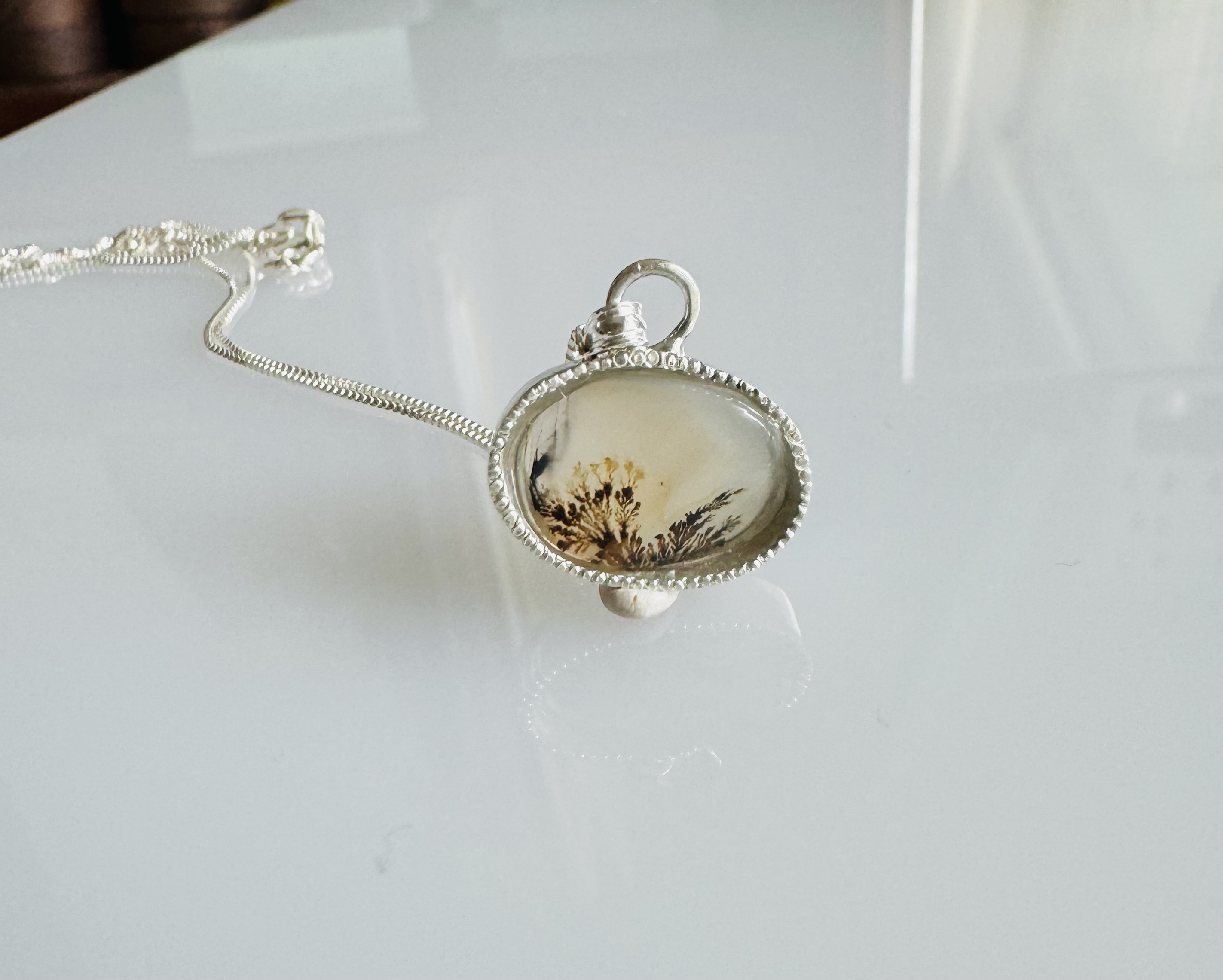 天然　デンドリティッククォーツ　ネックレス　ペンダント　　SV925