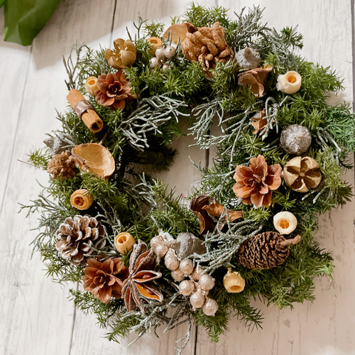 クリステル★くまの森のボリュームリース★クリスマスリース★フラワーリース クリステル☆くまの森のボリュームリース☆クリスマスリース☆フラワー