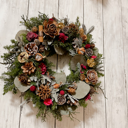 クリスマスリース 直径25cm プリザーブドフラワー MUM FLOWERS 通販