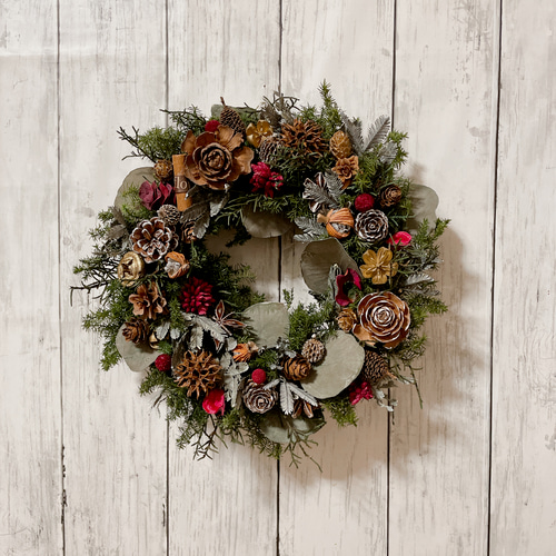 クリスマスリース 直径25cm プリザーブドフラワー MUM FLOWERS 通販