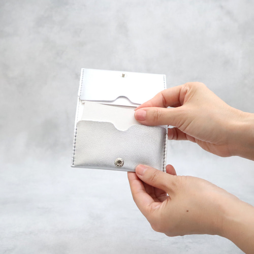 3色】名刺入れ【3つのポケット】 小さく機能的で使いやすい 超軽量で水