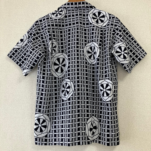 メンズシャツ 浴衣反物より作製 L【お持ちの素材からもお仕立て致し