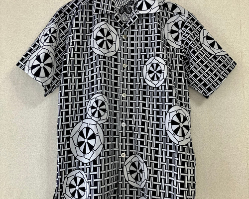 メンズシャツ 浴衣反物より作製 L【お持ちの素材からもお仕立て