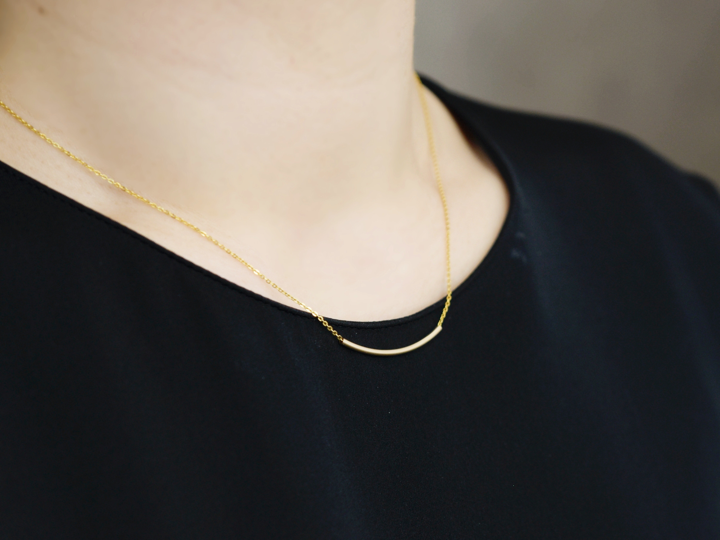 【14kgf ネックレス】華奢 シンプル 長持ち ゴールド スキンジュエリー ( 成人祝い 就職祝い にも）