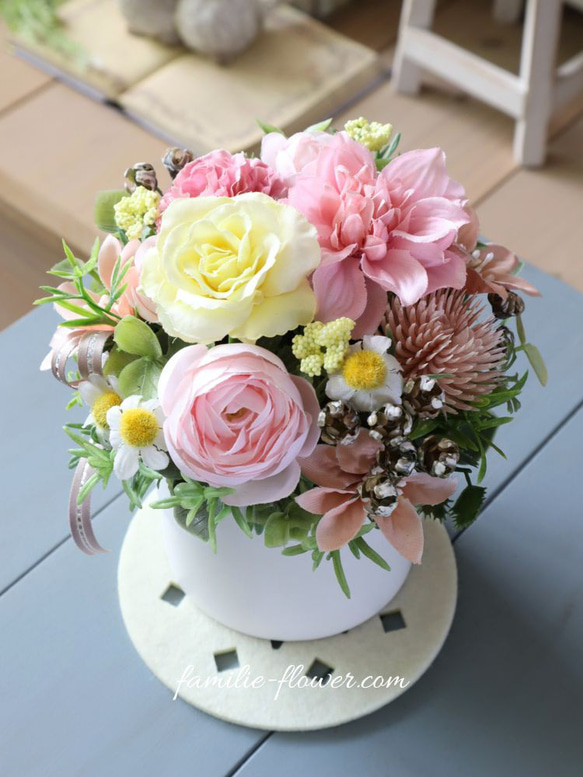 造花アレンジメント│かわいい♪造花ギフト｜誕生日プレゼント│枯れない花 5枚目の画像