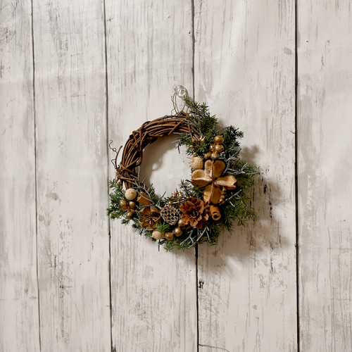 クリスマスリース 直径14cm プリザーブドフラワー MUM FLOWERS 通販