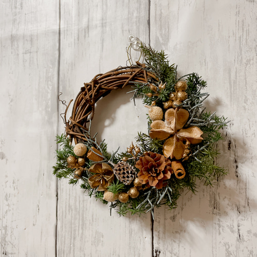 クリスマスリース 直径14cm プリザーブドフラワー MUM FLOWERS 通販