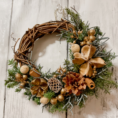 14.クリスマスリース クリスマスリース 直径14cm プリザーブドフラワー MUM FLOWERS 通販