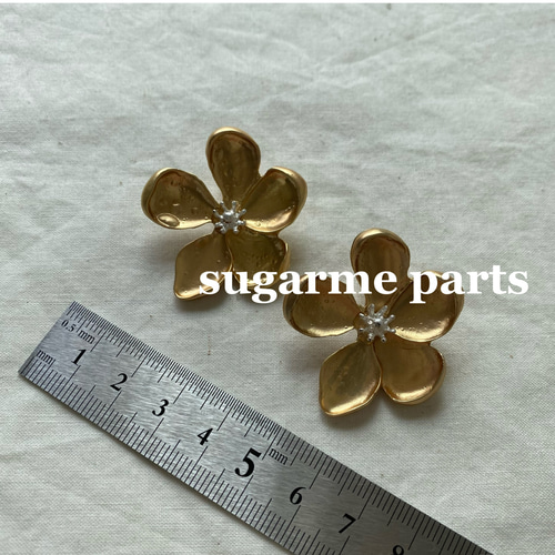 フラワー ゴールド ピアス その他素材 sugar me parts 通販 17869381