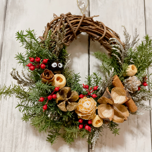 クリスマスリース 直径約14cm プリザーブドフラワー MUM FLOWERS 通販