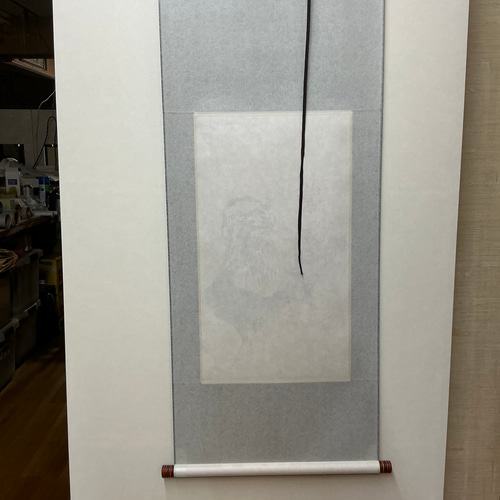 掛け軸 日本の名画 伊藤若冲 大鶏雌雄図 その他インテリア雑貨 表具 月