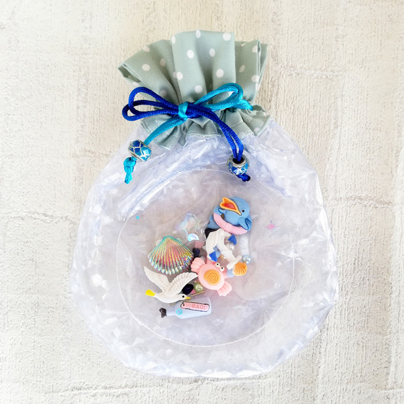 シャカシャカ巾着 シャカシャカポーチ PVC ビニール巾着 ビニール  