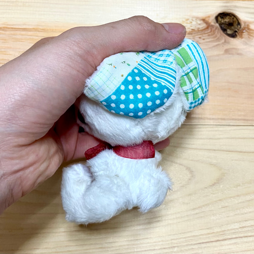 白うさぎのぬいぐるみ ロップイヤー 赤リボン ぬいぐるみ くまやくま吉