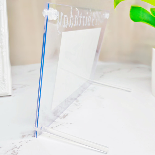 名入れ】メッセージ フォトフレーム L判 高級 スワロフスキー デコ