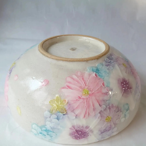 瀬戸焼 工房 ゆずりは 預け鉢 花柄 色絵 盛鉢 大鉢 サービスボウル 工房ゆずりは 預け鉢 | GIFT-STYLE 工房ゆずりは専門ショップ 食器