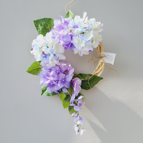 2024年紫陽花FLOWERリース 藤の花 アーティフィシャルフラワー