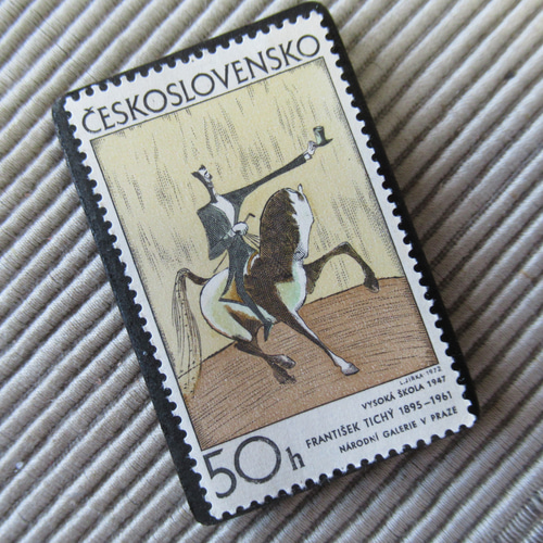チェコスロバキア 切手ブローチ 9751 ブローチ Yukio TANZAWA 通販
