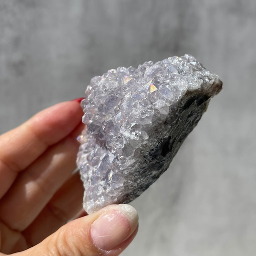 オーラ加工》【ブラジル産 アメジスト クラスター】③ 鉱物 天然石 紫