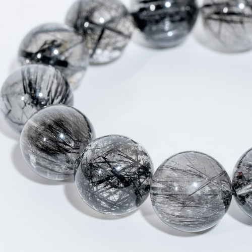 パワーストーンブレスレット ブラックルチル 大玉 大玉ブレス（ブラックルチルクォーツ）12～13mm|パワーストーン