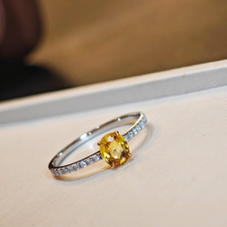 K18 　イエローサファイア　指輪　鑑別書付き イエローサファイアリングk18 指輪・リング パール大好き(購入前に