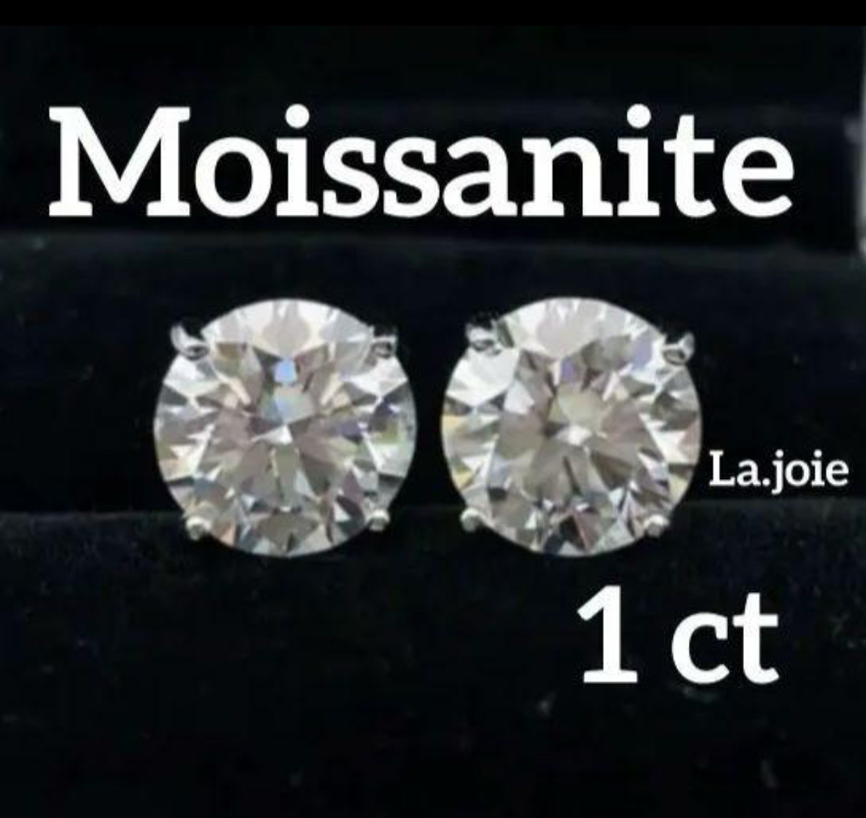1ct 】人工ダイヤモンド 最高品質 モアサナイト 4爪 ピアス