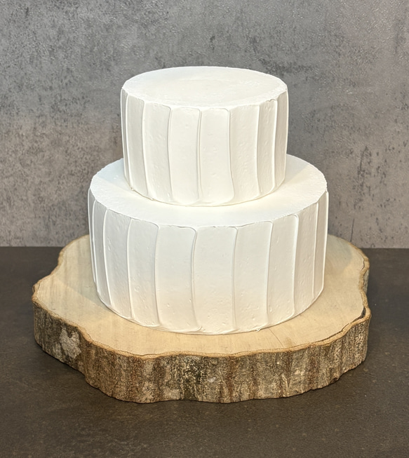 ももページ　2段　クレイケーキ クレイケーキ 2段ケーキ ストライプ Φ10cm Φ15cm 雑貨・その他 w.nana