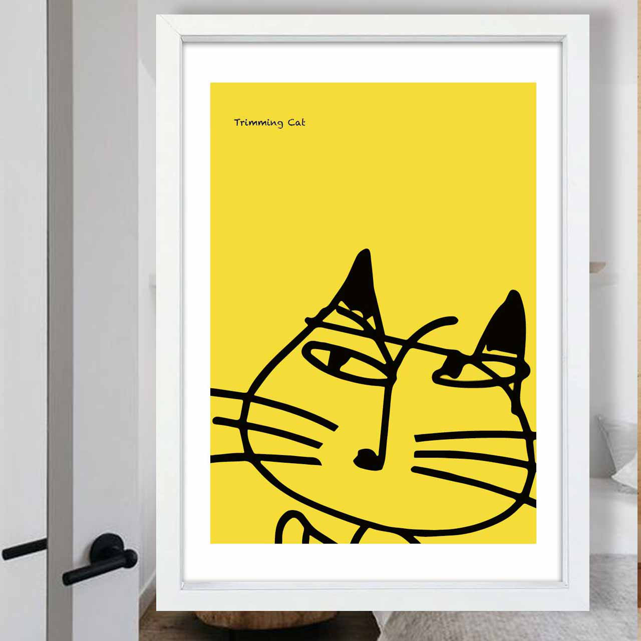 Trimming Cat  ネコ　イラスト　ポスター　A4 A3 A2 A1　アート  　アートポスター　2892