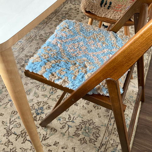 ノッティング織りの椅子敷き_25 クッション・クッションカバー