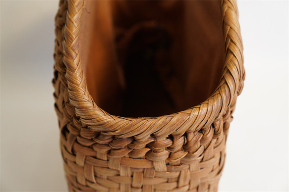 山葡萄 籠 半月口 バック網代編・やまぶどう籠・美品　 かごバッグ 