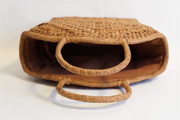 山葡萄 籠 半月口 バック網代編・やまぶどう籠・美品　 かごバッグ 