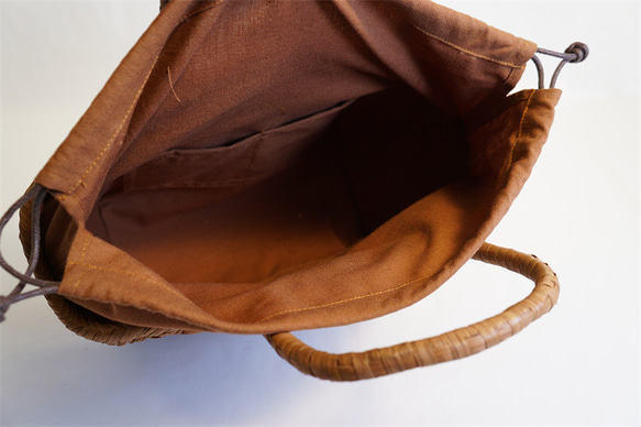 山葡萄 籠 半月口 バック網代編・やまぶどう籠・美品　 かごバッグ 