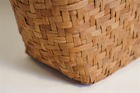 山葡萄 籠 半月口 バック網代編・やまぶどう籠・美品　 かごバッグ 