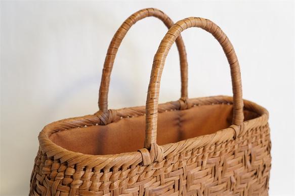 山葡萄　籠　カゴ　かごバック　やまぶどう 亀甲編み かご バック 
