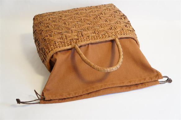 山葡萄　籠　カゴ　かごバック　やまぶどう 亀甲編み かご バック 