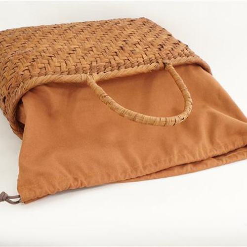 Lサイズ 山葡萄 蔓 かごバック かご 籠 巾着 網代編み 職人の手作り