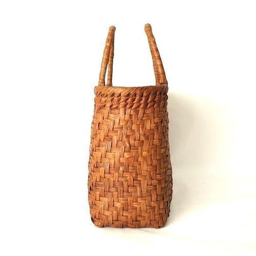 Lサイズ 山葡萄 蔓 かごバック かご 籠 巾着 網代編み 職人の手作り