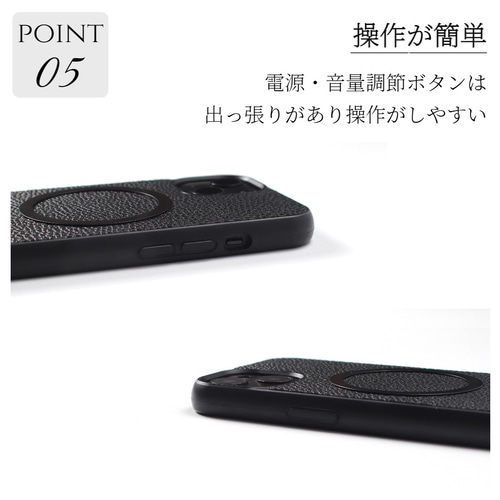 iphone14 ケース レザー マグセーフ 14pro 14promax リング付き