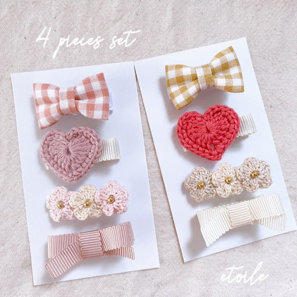 【No.91リボン】ベビーヘアピン　ベビーヘアクリップ♡セミオーダーメイド No.91リボン】ベビーヘアピン ベビーヘアクリップ♡セミオーダー