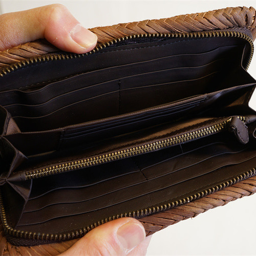 山葡萄長財布（大乱れ編み） 楽天市場】純国産 山葡萄蔓細工 山葡萄の財布 乱れ編み : おまめ